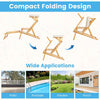 Outdoor Camping Chair Folding Chaise Lounge Chair w/Adjustable Canopy