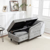 Left Armrest Chenille Chaise Lounge Indoor Lounge Sofa w/Hidden Storage &Pillow