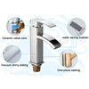 Basin Sink Mixer Chrome Tap BathroomSink Counter Waterfall Mono Faucet Silver UK