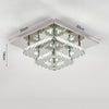 Modern XL Living Room Lamp LED Celling Light Crystal Pendant Chandelier Square