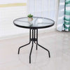 60/70cm Round Tempered Glass Dining Table Kitchen Breakfast Bar Table Chrome Leg