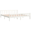 Bed Frame White Solid Wood 160x200 G4S2