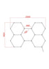 Hexagon 5LED White Lighting Car Detail Retail Garage Workshop Gym Wall Lights