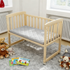 Baby Wooden Bedside Crib Co-Sleeping w/Mosquito Net&Mattress,Newborn-Toddler Cot