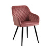 Set of 2 Armchairs Dining Chairs with Arms Velvet PU Faux Leather Chairs Kitchen