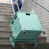 Folding Shopping Trolley Box 55L Camping Picnic Boot Cart Storage Stair Climbing