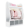 Kids Wardrobe Clothes Hanging Drawer Storage Cabinet Open Wardrobe Furniture New