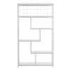 5 Tier Wood Metal Storage Shelf Free Standing Living Room Display Shelving Unit