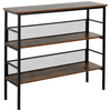 Industrial Console Table Rustic Shelving Unit Vintage Bookcase Storage Sideboard