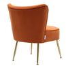 Scallop Back Armchair Cocktail Sofa Accent Seat Living Bedroom Cafe Lounge Sofa