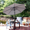 2.7M Outdoor Garden Parasol Sun Shade Patio Round Umbrella Crank Tilt Canopy