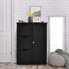 Storage Cabinet Bathroom Floor Cabinet Freestanding Storage Cupboard w/ 3 Drawer