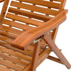 Bamboo Recliner Chair Outdoor Sun Lounger Garden Patio Adjustable Foot Rest UK