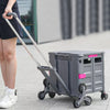 Folding Shopping Trolley Box 55L Camping Picnic Boot Cart Storage Stair Climbing