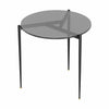 Mid Century Side Table Round Glass Coffee Table Leisure Accent Table Balcony Dec