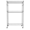 Heavy Duty Metal Clothes Rail Rack Garment Hanging Stand Open Wardrobe w/Wheels