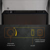 Electric Fireplace Stainless Steel 2KW Heater LED Fire Flame Silver