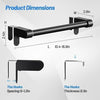Over Door Towel Rail - Black Stainless Steel, Extendable Towel Holder with Adjus