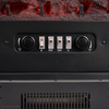 Electric Stove Heater 1850W Freestanding Fireplace LED Flame Log Effect Black