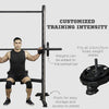 Adjustable Squat Rack with Pull-Up Bar and Barbell Bar for Home Gym