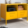 TV Cabinet Stand Unit – Mustard Yellow Cold-Rolled Steel Media Console D1F7