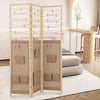 Folding Display Stand Boho Wooden Space Separator-Natural