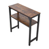 Vintage 3 Piece Breakfast Counter Bar Table and Stools Set with Storage Shelves