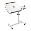 Rolling Laptop Stand Tilting Bed Breakfast Tray Table Macbook PC w/ Cooling Fan
