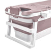 L-XL Folding Bathtub Adult Kids Portable Bath Tub with Cover Spa Sauna Relaxing