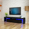 Modern Black 160cm TV Unit Cabinet Stand High Gloss Front with RGB LED Lights