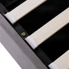 Merax Upholstered Bed Functional Bed from Storage Double Size Grey Velvet
