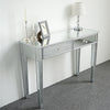 2 Drawers Glass Mirror Dressing Table Luxury Venetian Console Desk Dresser