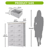 10-Drawer Fabric Storage Organizer, Wood Top, Steel Frame, Dresser