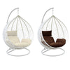 Rattan Effect Garden Hanging Egg Swing Chair Patio Hammock with Cushion Relaxing