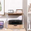 2-Tier Desktop Printer Stand Holder Shelf Printer Stand with Storage Drawer