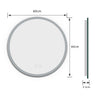 Illuminated Bathroom Mirror with LED Lights Wall Mounted Demister Touch Sensor