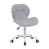 Computer Desk Chair Office Cushioned Chair Chrome Legs Swivel Fabric/PU/Velvet