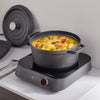 Cast Iron Casserole Dish Pot Pan Cooked Camping Stew Dutch Oven Stockpot Skillet