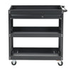Heavy Duty 3 Tier Garage Tool Storage Trolley Service Cart Rack w/ Drawer & Keys