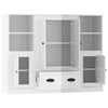 Camerina Highboards 3 pcs High Gloss White Engineered M8Z4