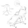 Massage Couch Bed SPA Salon Chair Stool Therapy Table Adjustable Recliner Pink