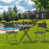 Rattan Effect Folding Table/Chair/Bistro Set Dining Outdoor Garden Balcony Patio