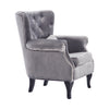 Retro Accent Chair Wingback Armchair Single Sofa Bolster for Living Room Bedroom