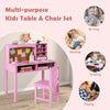 Kids Desk and Chair Set Wooden Children Study Table &Chair Writing Table Set