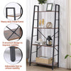 Industrial Bookcase Ladder Shelf Unit Rack Storage Shelving Bookshelf Home Stand