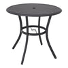 OUTDOOR INDOOR METAL SLATTED TABLETOP PATIO TABLE IRON FRAME LEGS GARDEN BISTRO