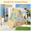 2-in-1 Wooden Hideaway Play Set Kids Triangle Playhouse Fun Activity Play Set