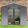 8.5 x 8ft Large Garden Shed Outdoor Storage House Metal Roof Building Tool Box