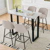 2X Breakfast Bar Stools Thickened Pad Linen Dining Chairs for Counter Kitchen