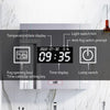 LED Bathroom Mirror Cabinet With Shaver Socket Demister Heated Clock 650×600mm